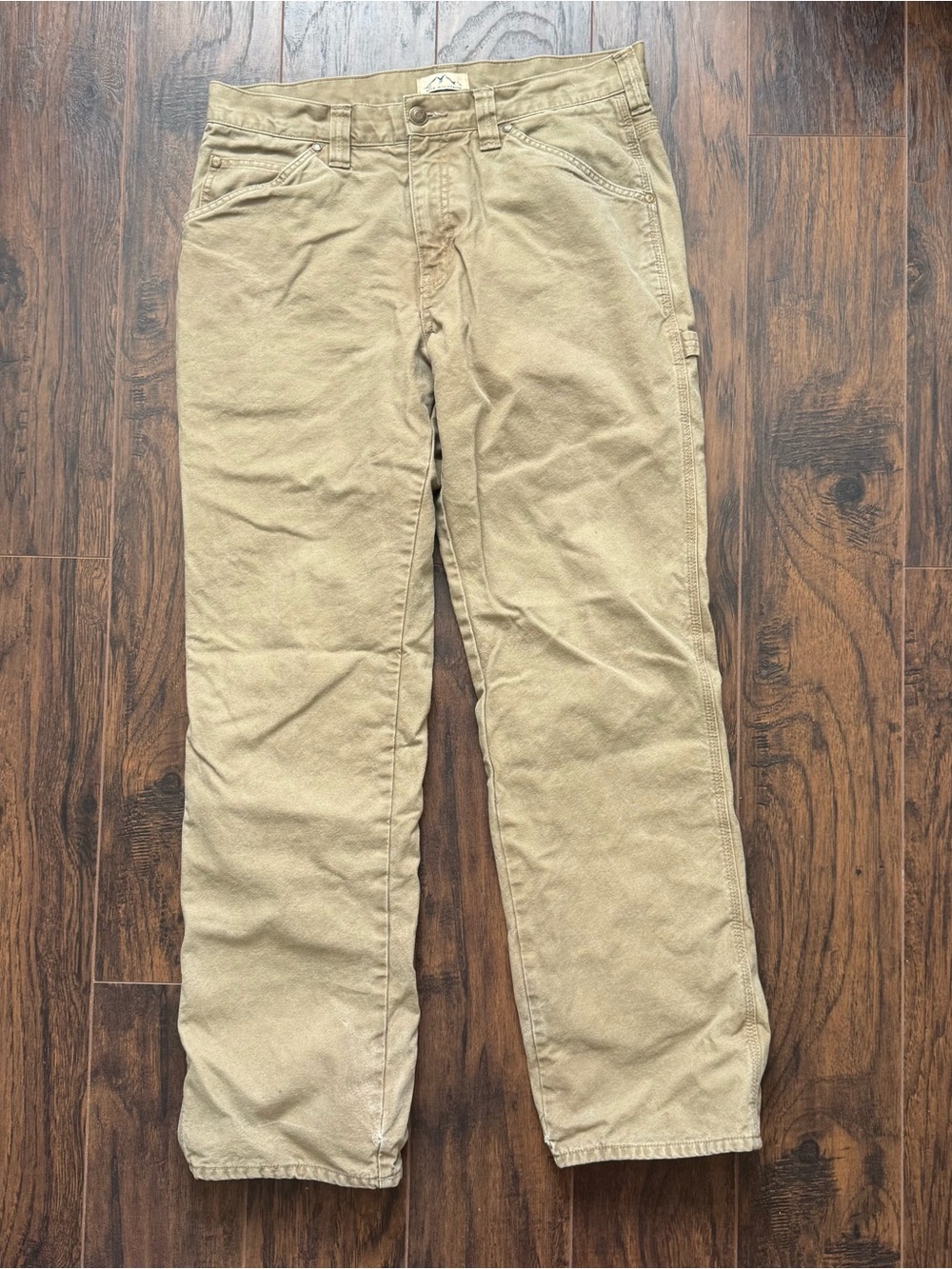 Blue Mountain Size 34 Tan Flannel Lined Utility Work Pants